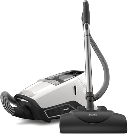 Miele Blizzard CX1 Cat & Dog Bagless Canister Vacuum, Lotus White - Pet Hair, Portable