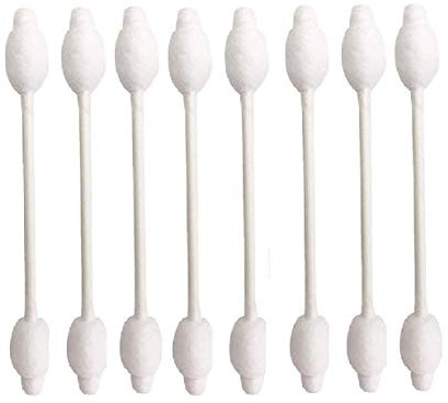 Baby Cotton Swabs, Organic Fragrance and Chlorine-Free Kids Safety Swabs, 100% Biodegradable Gentle Baby Qtips, Hypoallergenic Children Cotton Buds|4 Packs of 55 Swabs (220 Total)