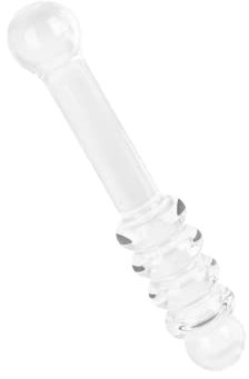 EIS Glasdildo mit Kugelstruktur | Transparenter Dildo mit 14,5 cm Einführlänge | Für vaginale und anale Nutzung | Empfindliche Spitze für intensiven Genuss | Aus Borosilikatglas