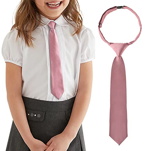 Kajeer Kids Boys Ties Neckties Adjustable - Pre-tied Toddler Tie Solid Color Buckle Ties for Boys Girls
