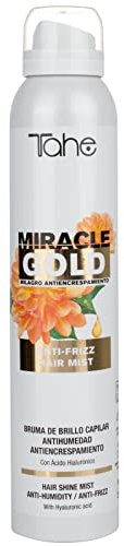 Tahe Miracle Gold Bruma de brillo capilar antihumedad y antiencrespamiento, 200 ml