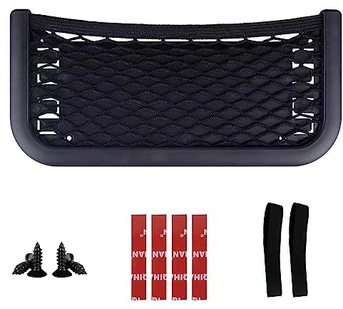 Einesin EINESIN 3 IN 1 Car Storage Organizer Pocket Net, Universal Car Mesh Organizer Elastic Storage Net, Framed Stretch Mesh Net Pocket 252x120MM, Van Motorhome Caravan Boat