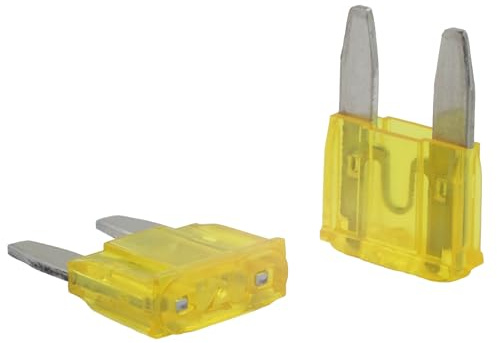 5 stycken SeKi Mini platt pluggsäkring 20 A gul; bilsäkring 32 V/DC plattsäkring båt släpvagn lastbil husvagn