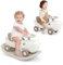 GOPLUS Kinder Schaukelpferd, 3 in 1 Schaukeltier & Balance Board & Rutschauto, Schaukel Baby mit Rädern & Lenkrad & rutschfesten Eva-Streifen, Schaukelpferd ab 1 Jahr(Weiß)