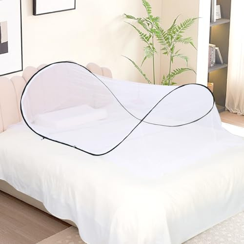 ABCDiper Moustiquaire de Voyage Pliable et Escamotable pour Lit Baldaquin D'extérieur Tente de Camping Accessoires de Chambre pour Filles pour Adultes et Enfants
