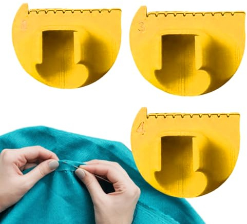 Ruwshuuk Strumento Per Cucitura A Bordo - Kit Per Cucitura A Macchina - Set Di Tre Righelli Guida Per Principianti Con Misurazione Per Orli E Cuciture Curve