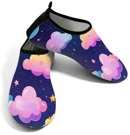Scarpe da donna per sport acquatici, ad asciugatura rapida, da spiaggia, nuoto, nuvole da sogno, senza lacci, calzini acquatici per escursionismo, surf, yoga, Nuvole da sogno, 42.5/43 EU