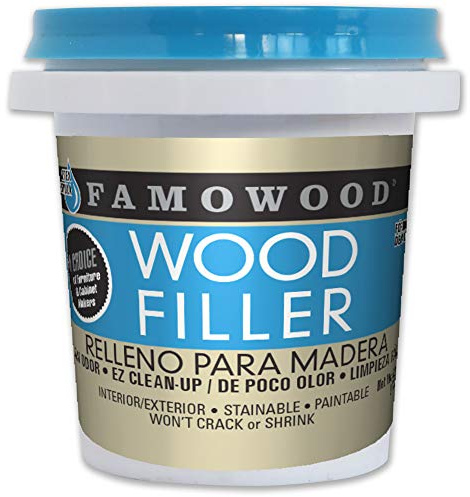 FamoWood 40042144 latex träfyllning-1/4 pint, vit, förpackning med 1