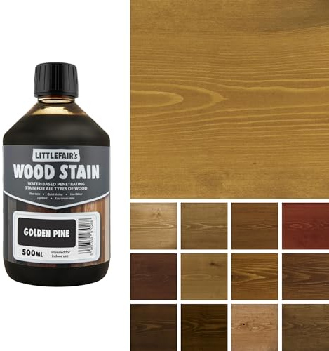 Littlefair‘s, Holzfarbe, umweltfreundlich und auf Wasserbasis - klassisches Sortiment, Golden Pine, 500 ml