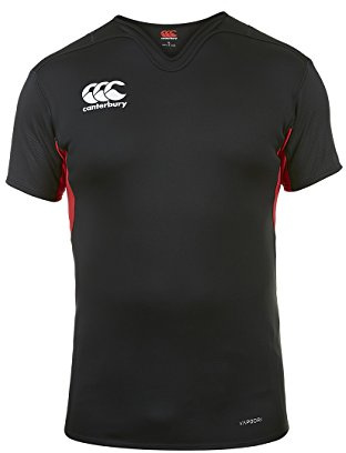 Canterbury Men's Vapodri Challenge Jersey, Black/Flag Red, Large