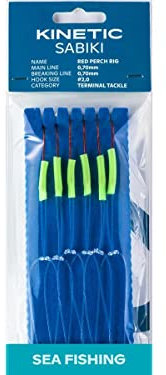 Kinetic Sabiki Red Perch #2/0 Green/Glow