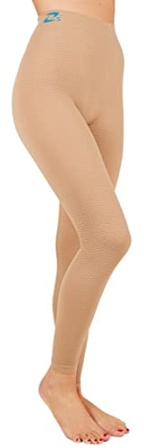 CzSalus sommartid läppödem, lymfödem stöd bantning lättare vikt medium kompression platt stickade leggings, Hud, S