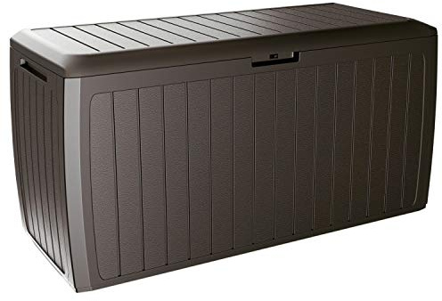 Baul de Jardin 290 litros Prosperplast Boxe Board de plastico en Color Ocre Oscuro 116,6 x 47 x 59,5 cm