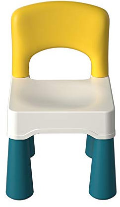 burgkidz Plastikstuhl mit Gebogener Rückenlehne, Perfekte Ergänzung zum Kinderaktivitätstisch für Jungen und Mädchen zu Bausteinen, 9,3 Höhe, Maximales Gewicht 100kg/220lb, Makrone