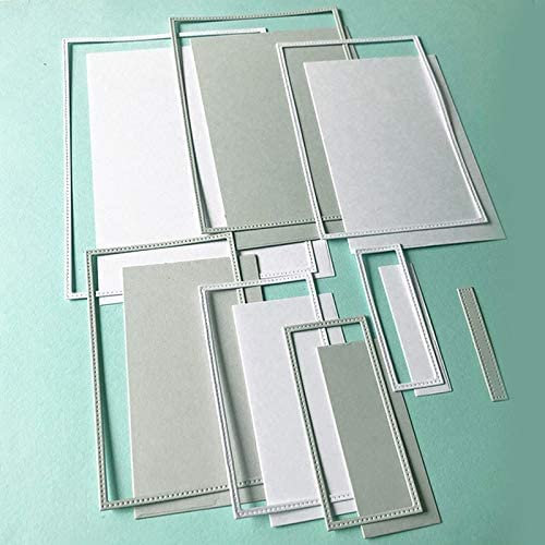 Rechteckige Stanzschablone zur Kartengestaltung, Schablonen für Bastelarbeiten, Scrapbooking, Fotoalbum, dekorative Prägepapier-Stanzschablonen, als Vorlage und niedliche Brosche