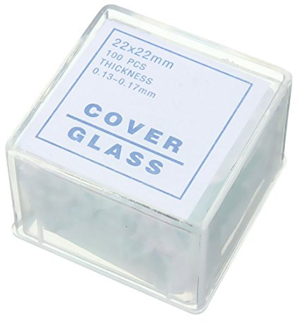 LIZZOT 100pcs Transparente Objektträger Deckgläser Deckgläser 22x22mm FÜR Mikroskope