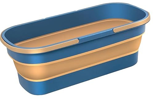 Secchio Pieghevole Con Ruote, Secchio Rettangolare Multiuso Con Manici Per La Pulizia, Pratico Cesto Per La Pulizia Del Mop Per La Pulizia Della Casa, Campeggio E Camper