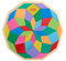 Fisher-Price Vorschulspielzeug Holzpuzzle mit geometrischem Mandala-Design, 40-teiliges Holzpuzzle für Kinder ab 3 Jahren, HXT94