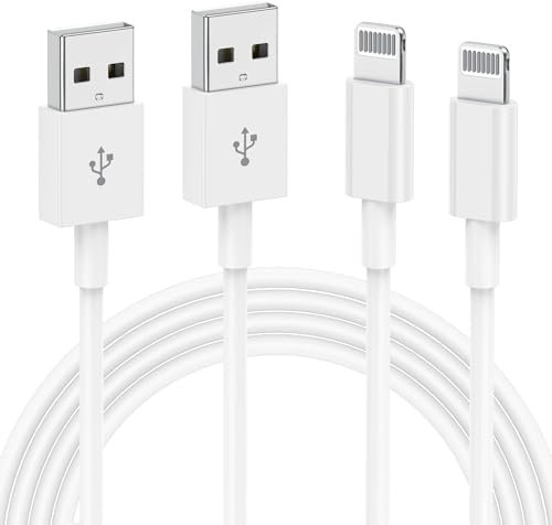 2Pack Apple iPhone Charger Cable 1m, USB to Lightning Cable Fast Charging Lead 1 Meters for iPhone 14/13/12/11/11Pro/Max/X/XS/XR/XS Max/8/7/6/iPad