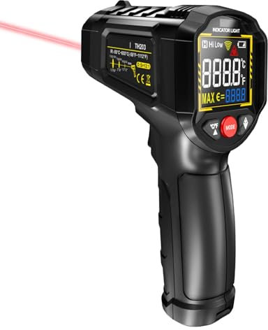 Thermomètre de cuisine - Thermomètre manuel - Numérique sans - Lecteur de température de - 50 à 600 °C - Affichage de la température haute température pour four à pizza, cuisine