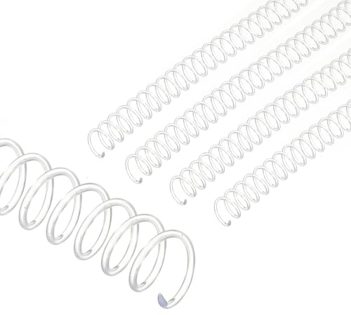 PATIKIL 14mm(9/16) Plastic Spiral Binding Coils, 20 Pcs Binding Spirals 115 Sheet Capacity 3:1 Pitch Binding Spirals for Binding Paper Sheets, Transparent