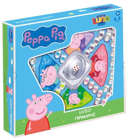 Pop-Up-Ludo-Brettspiel, traditionelles Ludo-Brettspiel-Set für Kinder, Indoor-Spaß ab 3 Jahren, Geburtstagsgeschenk für Kinder (Peppa Pig)