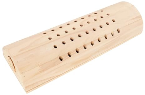 VALICLUD Cuscino Rigido Per Cervicale in Bambù Con Design Traforato Per Terapia Termica Supporto Stabile Per Collo e Comfort Respirante Accessorio Per Sonno Domestico Su Letto e Divano