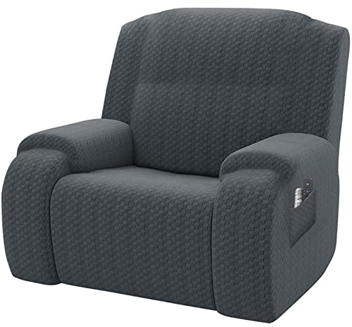 1 set allt-i-ett överdimensionerat stretchöverdrag till fåtölj - halkfritt mjukt och vattentätt skydd for manuella/elektriska fåtöljer(Dark grey)