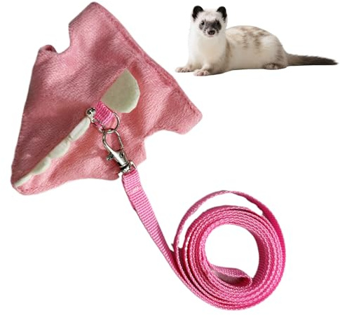 Harnais pour Lapin | Ensemble Harnais Ajustable pour Petits Lapins avec Laisse - Accessoires de Promenade Quotidienne et d'Aventure Extérieure pour Jeunes Animaux Chinchillas