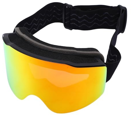 SPYMINNPOO Skidglasögon, PC Dubbellager Anti-dimma Solskyddade Snöglasögon Skyddslins för Snowboardåkning Snöskoter Herr Damer (Svart Röd)