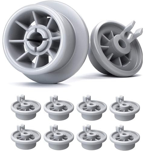 Lot De Roulettes Panier Lave-vaisselle Plemont® – Roulettes Lave Vaisselle Compatibles Avec La Majorité De Lave-vaisselles – Chariot à Roulettes Pour Lave Vaisselle 8 Couverts (8 Pièces).