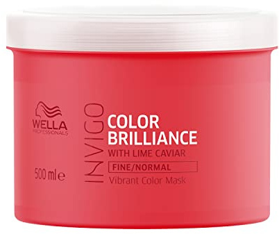 Wella Professionals Invigo Color Brilliance Mask fine – professionelle Haarmaske für feines, gefärbtes Haar – farbschützende Haarkur mit Vitamin E und Antioxidanzien – 500 ml