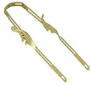 Lowrider Bike 20 Wing Twisted Fender Braces Gold.