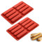 YXHZVON Moule Barre de Céréales, 2 Pièce Moule Silicone Patisserie de 8 Cavités pour Muffins, Moule à Biscuits, Moule Forme Gâteau pour Barre Énergétique Eclair Chocolat(Rrouge)