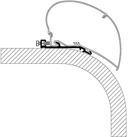 Thule Flach Adapter, Größe:350 cm