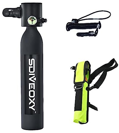 cypreason Scuba Diving Tank Equipment - Respirador para Buceo, con Bolsa Almacenamiento, 0,5 l, Bomba Mano diseño Recargable