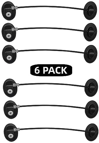 Refrigerator Door Lock, File Drawer Lock, Freezer Door Lock and Child Safety Cabinet Lock by REZIPO Black (6)