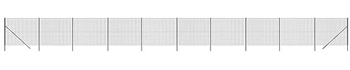 vidaXL Clôture en Treillis Métallique, Panneau de Clôture Décoratif, Barrière de Protection Jardin Patio Extérieur, Anthracite 1,6x25 m