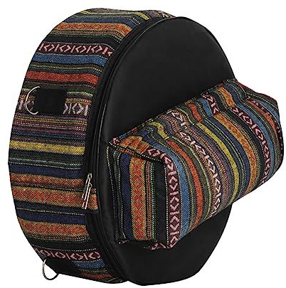 Hodeffior Snaredrum-Tasche im ethnischen Stil, wasserdicht, Oxford-Snaredrum-Rucksack mit Außentaschen, Schlagzeugtasche, Instrumenten-Zubehör, Aufbewahrungstasche