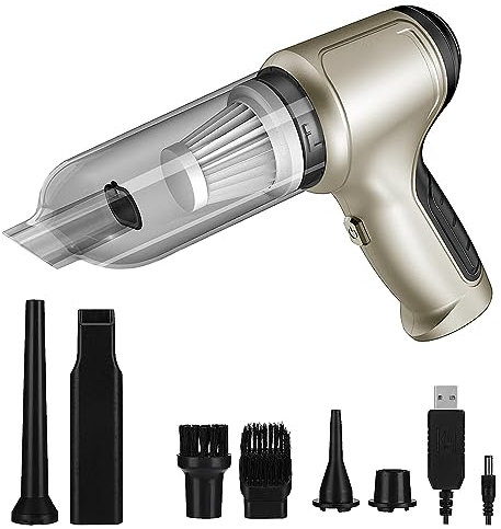 GOBECOB Handstaubsauger Kabelloser, 9000Pa handstaubsauger akku, 3 in 1 Kabelloser Handstaubsauger Auto, akku handstaubsauger für den Auto,Haus,Küche und Tierhaare