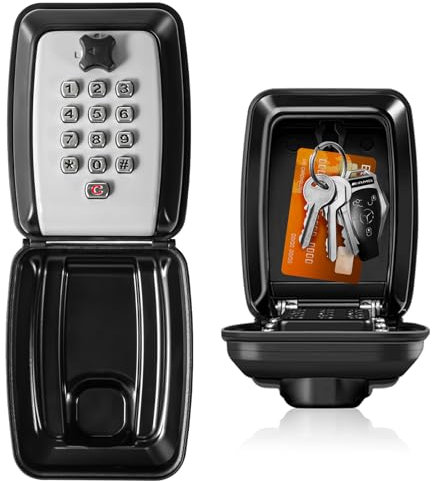 Wall Mounted KeySafe Box - Heavy Duty Waterproof Key Storage Box for Home, Office, Vehicles