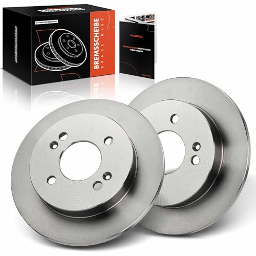 Frankberg Bremsscheibensatz Bremsscheiben Bremsenset Hinterachse voll 234mm Kompatibel mit i10 PA 1.0L-1.2L 2008-2013 Picanto JA 1.0L 1.2L 2017-2023 Replace# 5841107500