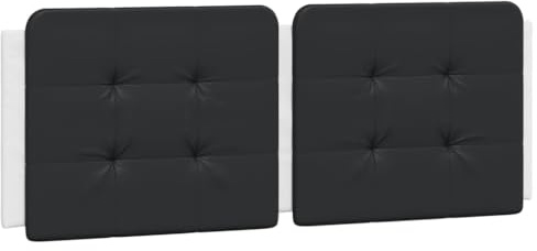vidaXL Kissen für Kopfteil Zadar, Wandpolster Polsterpaneel Bettkopfteil, Rückenkissen Polsterkopfteil Wandkissen Schlafzimmer, Schwarz Weiß 120cm Kunstleder