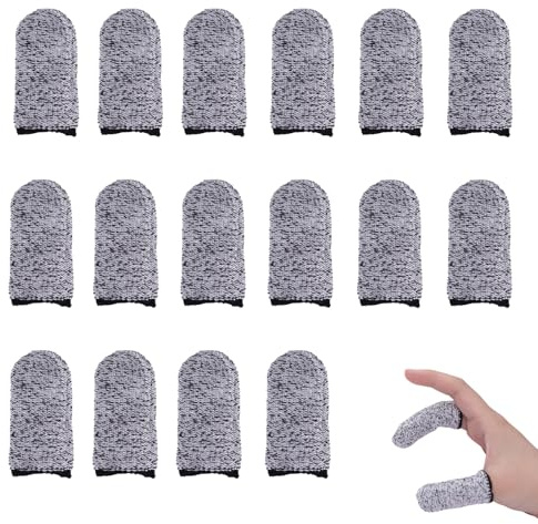 12 Pièces De Doigtiers Réutilisables Antidérapants, Protection Respirante Résistante Aux Coupures Pour Cuisine, Jardinage, Artisanat Et Sculpture – Couleur Grise Protection Doigt Blessé
