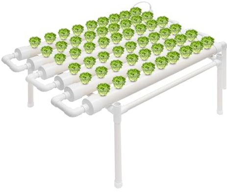 awolsrgiop Kit de culture hydroponique 1 couche 54 sites pour système de jardinage hydroponique - Kit de culture pour légumes et fleurs - Système de culture hydroponique - Kit de clonage de plantes