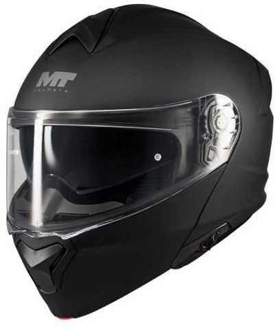 MT Helmets Genesis SV – Casco Moto Modular con Visor Solar Retráctil, Calota HIRP, Pantalla Antivaho y Preparado para Intercomunicador | Homologado ECE 22.06 & DOT