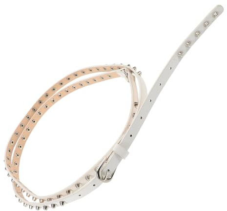 LIGIGWASH Cintura Borchie in Metallo da Donna Cintura Sottile in Pu Stile Punk Rivetti in Metallo e Regolabile per Jeans Abiti Festival Musicali e Accessori di Moda