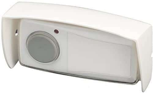 SCS Sentinel - CAC0004 - Bouton Poussoir avec visière Sans Fil - Sonnette Extérieure pour Carillon - Portée 200 m en Champ Libre - Alimentation Pile LR23-A-12V Comprise - AirSwitchBell