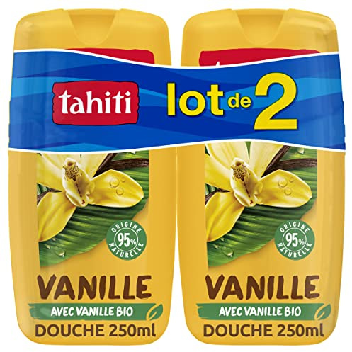 TAHITI - Flacon Gel douche Huile Coco et Vanille - Hydratation naturelle - Lot de 3x250ml