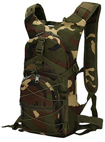 Ketamyy Sac à Dos Militaire Tactique Camouflage pour Vélo Casual Imperméable Multi-Poches Durable Randonnée Trekking Sport 15L Homme Femme Armée Jungle